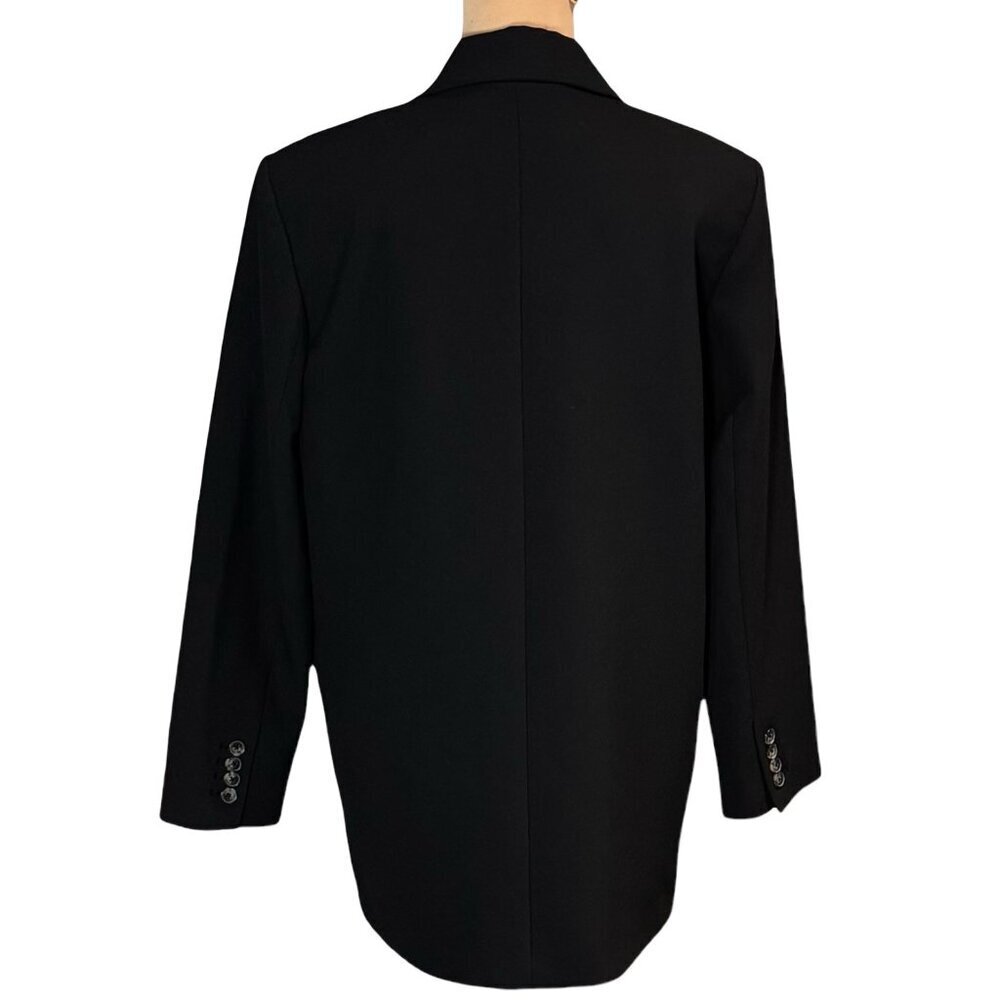 NWT Aritzia Wilfred Cherelle Black Oversized Blazer Sz S Double Breasted Career - Picture 7 of 14